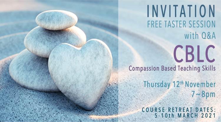FREE TASTER at 7pm: Level 3 COMPASSION CBLC Teaching Skills