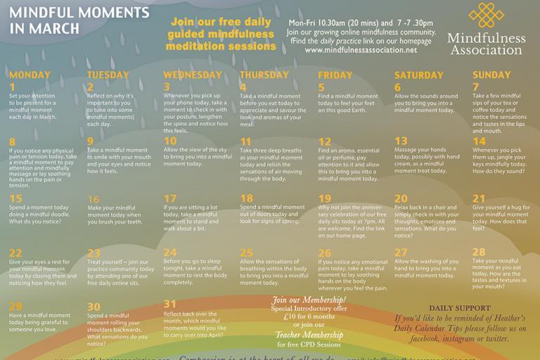 mindful moments in march