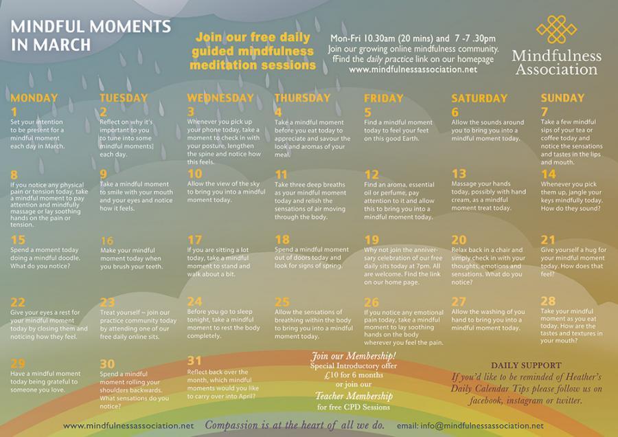 mindful moments in march