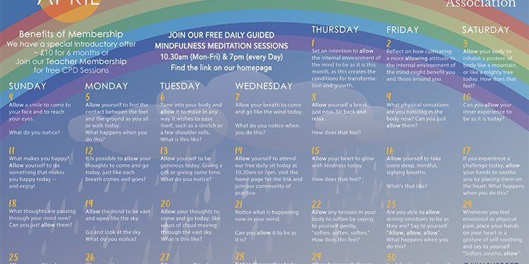 allowing in april inspirational calendar
