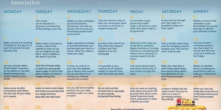 JOURNEYING IN JUNE CALENDAR