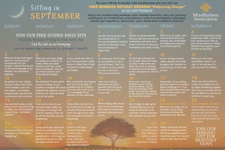 SITTING IN SEPTEMBER