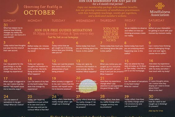 OBSERVING IN OCTOBER FREE CALENDAR