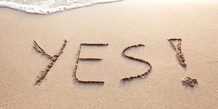 saying yes