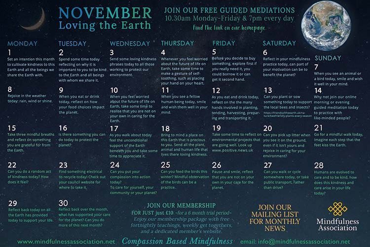 NOVEMBER LOVING THE EARTH