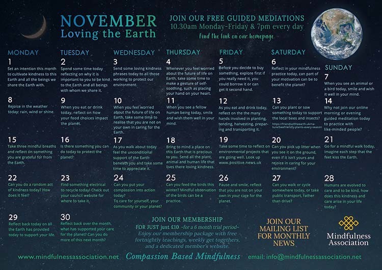 NOVEMBER LOVING THE EARTH