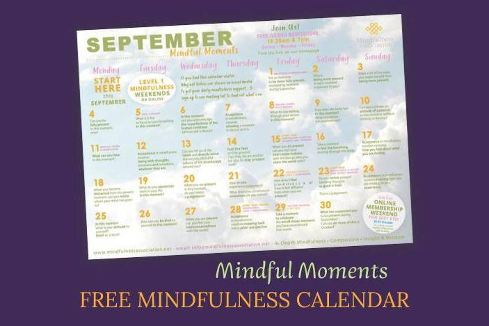 FREE SEPTEMBER MINDFULNESS CALENDAR