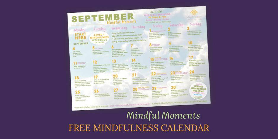 Free September Mindfulness Calendar