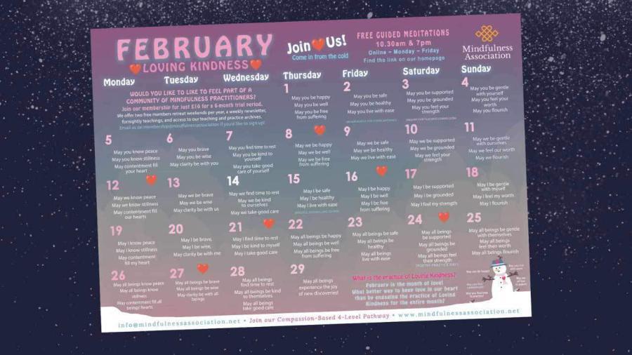 Free February 2024 Mindfulness Calendar Free February 2024 Mindfulness Calendar