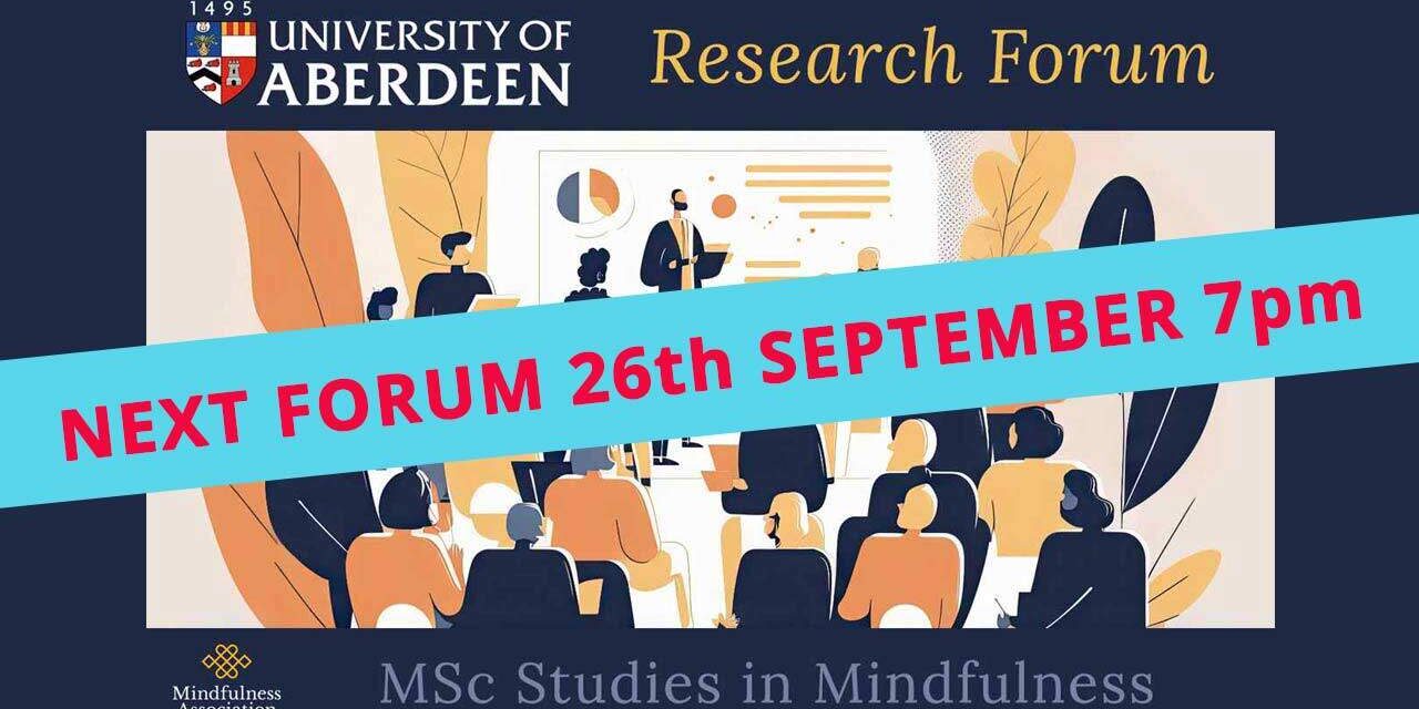 LIVE RESEARCH FORUM 7pm