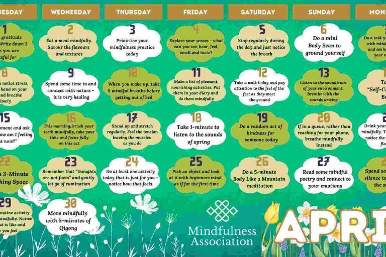 April Spring Calendar