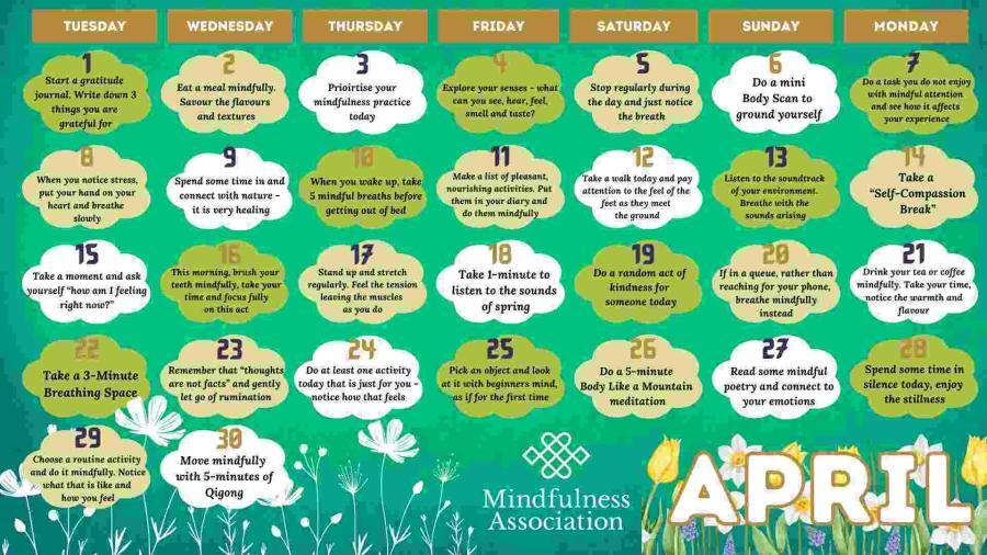 April Spring Calendar April Spring Calendar