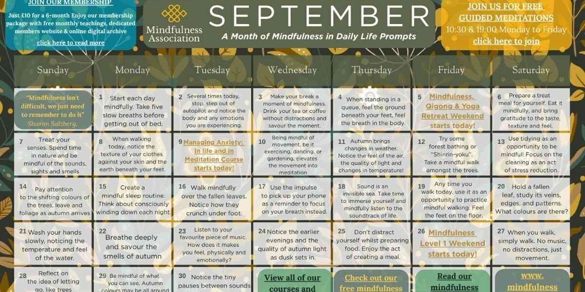 September 2025 Mindfulness Calendar