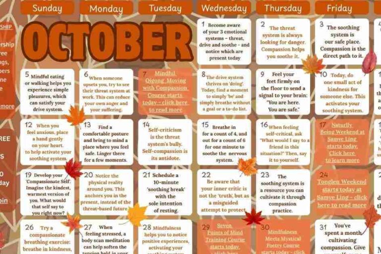 October 2025 Calendar