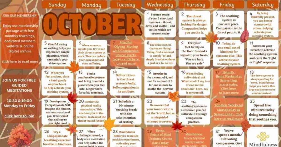 October 2025 Calendar