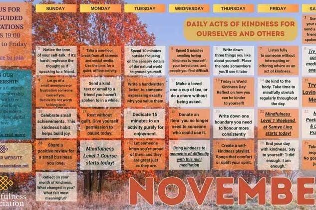 November Calendar 2025