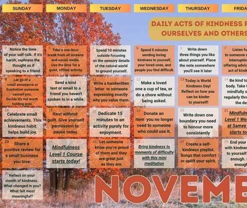 November Calendar 2025