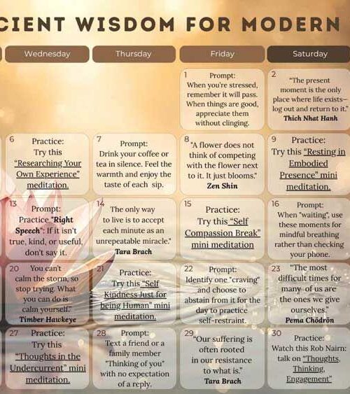 May 2026 Mindfulness Calendar May 2026 Mindfulness Calendar