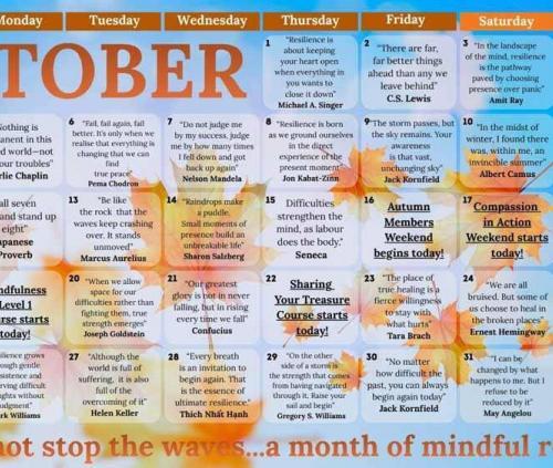 October Mindfulness